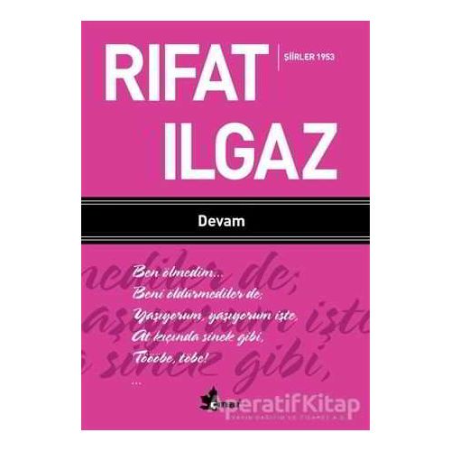 Devam - Şiirler 1953 - Rıfat Ilgaz - Çınar Yayınları