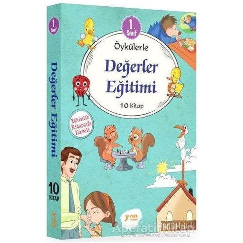 1. Sınıf Öykülerle Değerler Eğitimi Seti (10 Kitap Takım) - Kolektif - Yuva Yayınları