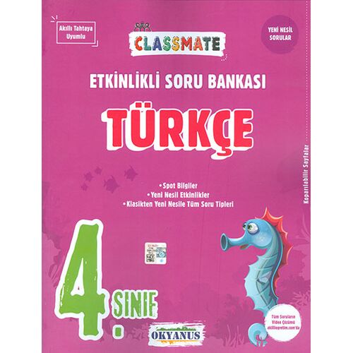 4.Sınıf Türkçe ClassMate Soru Bankası Okyanus Yayınları