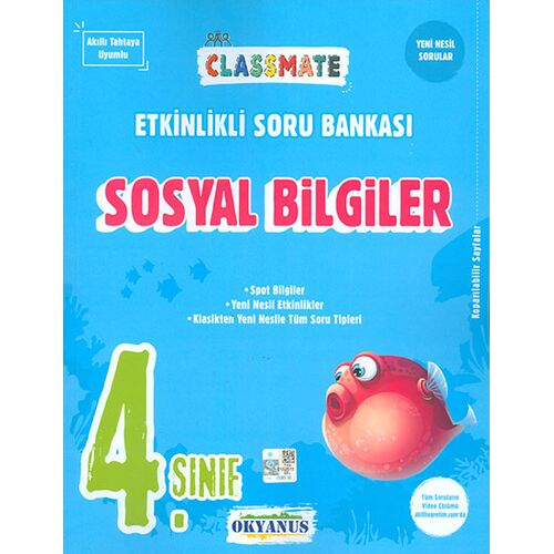 4.Sınıf Sosyal Bilgiler ClassMate Soru Bankası Okyanus Yayınları