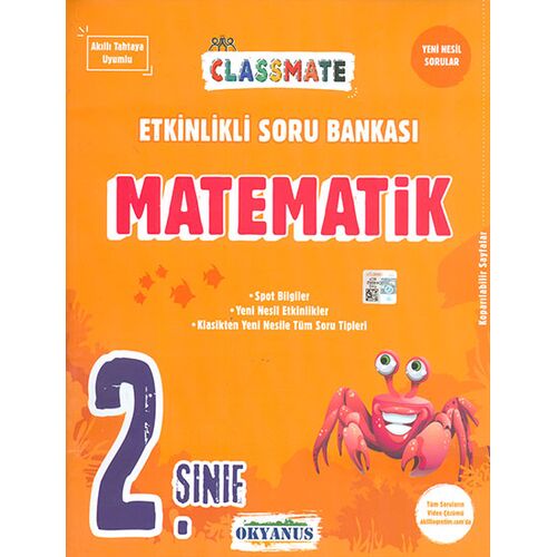 2.Sınıf Matematik ClassMate Soru Bankası Okyanus Yayınları