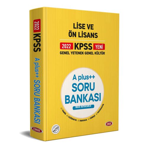 Data 2022 KPSS Lise ve Ön Lisans A Plus Soru Bankası