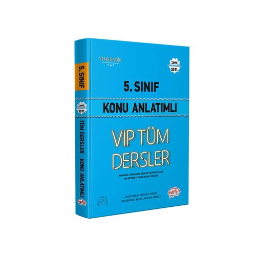 5. Sınıf VIP Tüm Dersler Konu Anlatımlı Mavi Kitap Editör Yayınevi