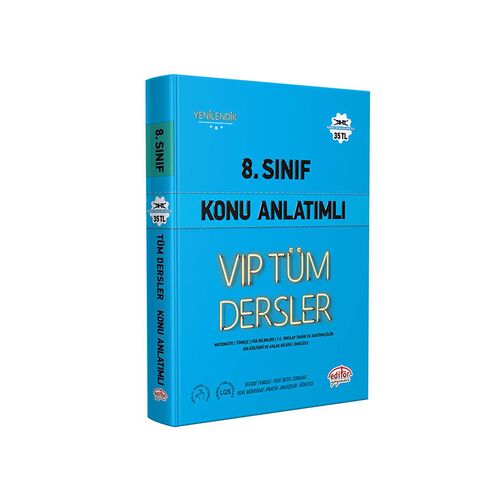 LGS 8. Sınıf VIP Tüm Dersler Konu Anlatımlı Mavi Kitap Editör Yayınevi