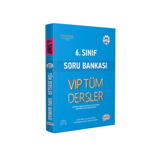 6. Sınıf VIP Tüm Dersler Soru Bankası Mavi Kitap Editör Yayınevi