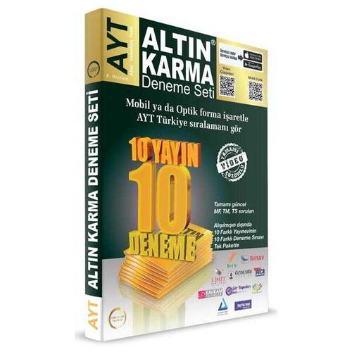 Altın Karma AYT 10lu Deneme Sınavı 10 Farklı Yayın