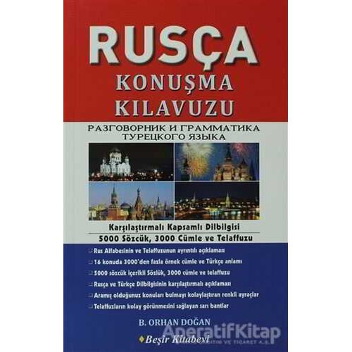 Rusça Konuşma Kılavuzu Dilbilgisi - Sözlük - Bekir Orhan Doğan - Beşir Kitabevi