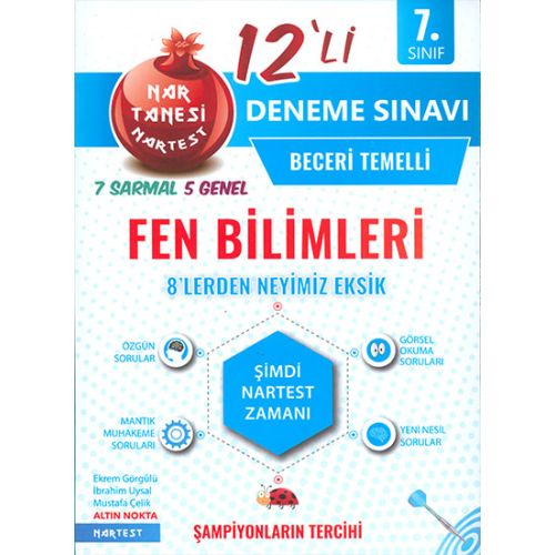 Nartest 7.Sınıf Fen Bilimleri 12li Deneme Sınavı