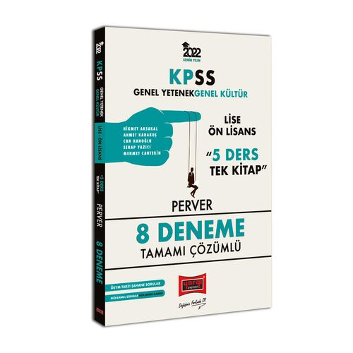 Yargı 2022 KPSS GY GK Lise Ön Lisans 5 Ders Tek Kitap Perver Tamamı Çözümlü 8 Deneme