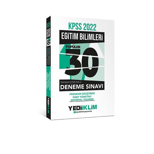 Yediiklim 2022 KPSS Eğitim Bilimleri Program Geliştirme-Sınıf Yönetimi-Materyal Tasarımı Deneme