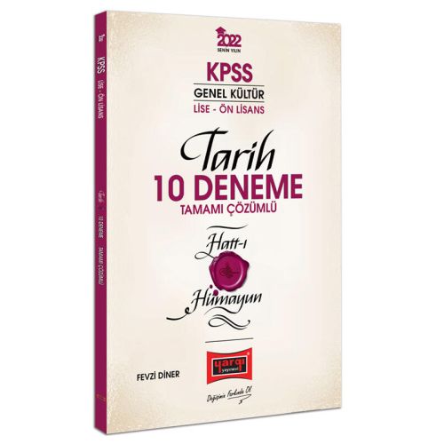 Yargı 2022 KPSS Lise Ön Lisans Genel Kültür Hatt-ı Hümayun Tarih Tamamı Çözümlü 10 Deneme