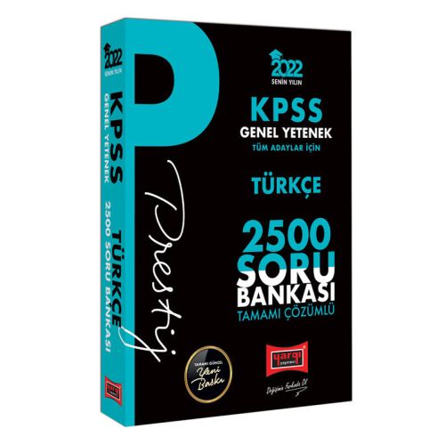 Yargı 2022 KPSS Genel Yetenek Türkçe Prestij Seri Tamamı Çözümlü 2500 Soru Bankası
