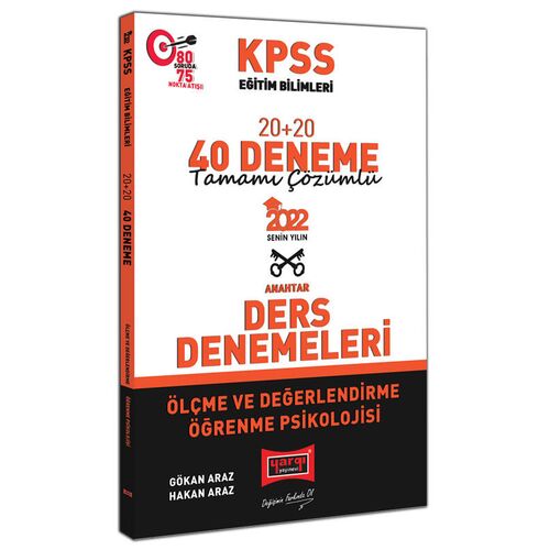 Yargı 2022 KPSS Eğitim Bilimleri Ölçme ve Değerlendirme Öğrenme Psikolojisi Tamamı Çözümlü 40 Deneme