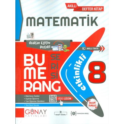 8.Sınıf Matematik Etkinlikli Bumerang Serisi Günay Yayınları