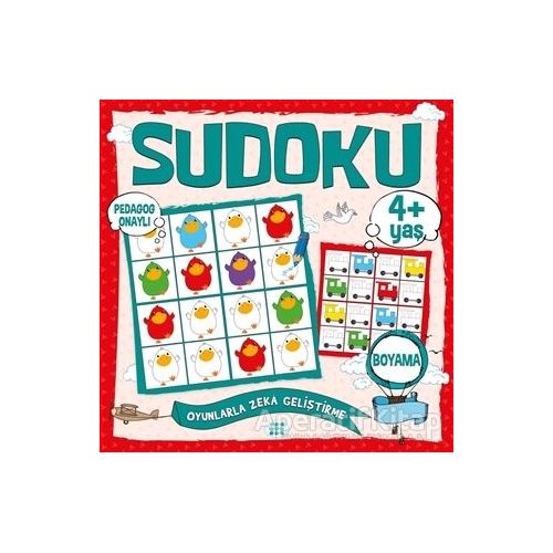 Çocuklar İçin Sudoku Boyama (4+ Yaş) - Kolektif - Dokuz Çocuk