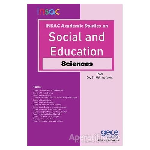INSAC Academic Studies On Social and Education Sciences - Mehmet Dalkılıç - Gece Kitaplığı
