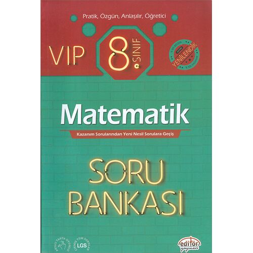 Editör 8. Sınıf VIP Matematik Soru Bankası