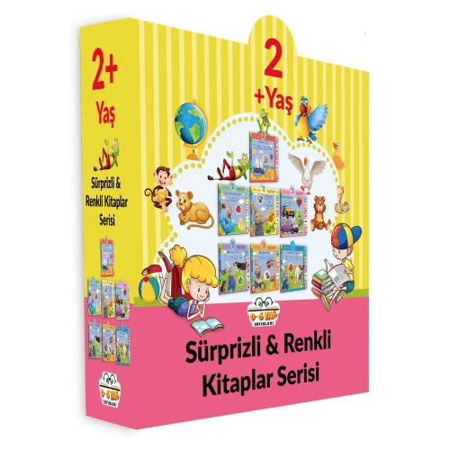 2+ Yaş Sürprizli ve Renkli Kitaplar Serisi (7 Kitap Set) - 0-6 Yaş Yayınları