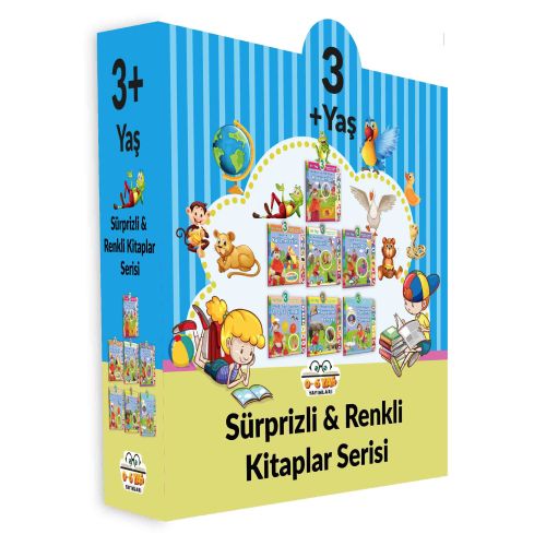 3+ Yaş Sürprizli ve Renkli Kitaplar Serisi (7 Kitap Set) - 0-6 Yaş Yayınları