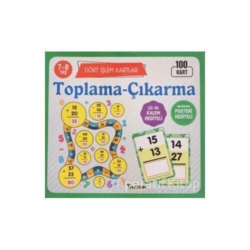 Toplama Çıkarma 7 - 8 Yaş Dört İşlem Kartlar - Kolektif - Teleskop Popüler Bilim