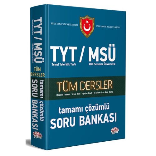 Editör TYT MSÜ Tüm Dersler Çözümlü Soru Bankası
