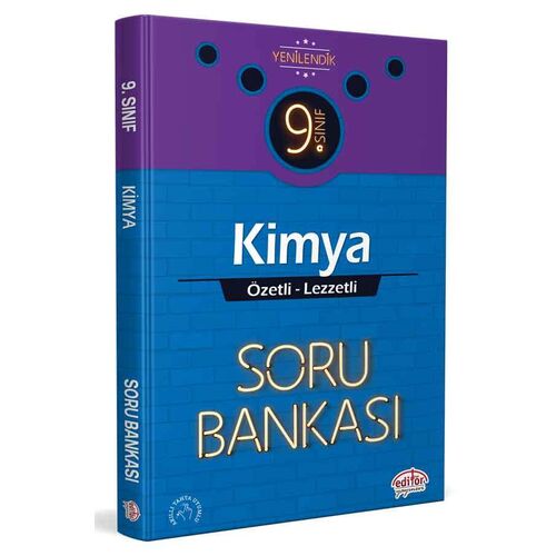 Editör 9. Sınıf VIP Kimya Özetli Lezzetli Soru Bankası