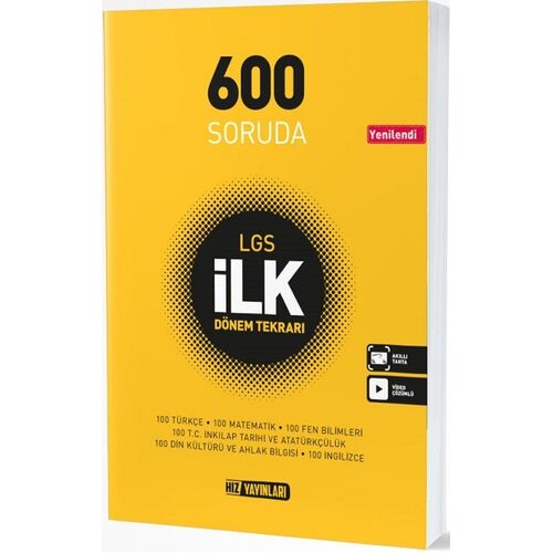 Hız Yayınları 8. Sınıf LGS 600 Soruda İlk Dönem Tekrarı