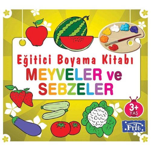 Eğitici Boyama Kitabı - Meyveler ve Sebzeler - Kolektif - Parıltı Yayınları
