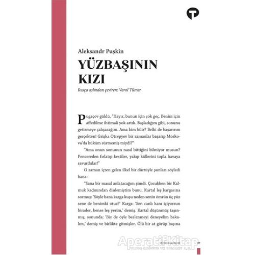 Yüzbaşının Kızı - Aleksandr Puşkin - Turkuvaz Kitap