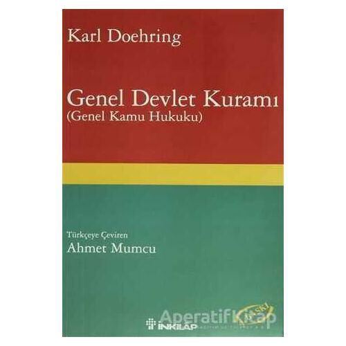 Genel Devlet Kuramı - Karl Doehring - İnkılap Kitabevi