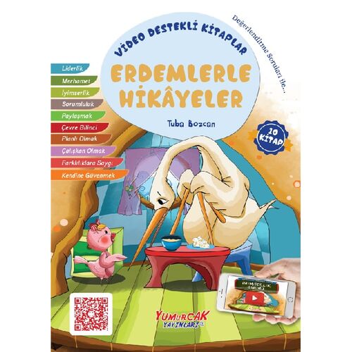 Erdemlerle Hikayeler Seti (10 Kitap) - Tuba Bozcan - Yumurcak Yayınları