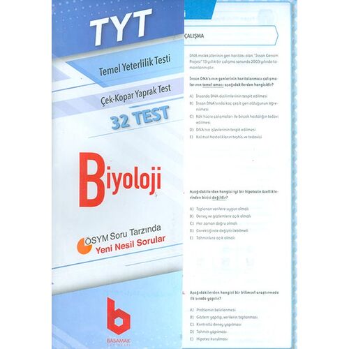 2020 TYT Biyoloji Çek - Kopar Yaprak Test - Kolektif - Basamak Yayınları