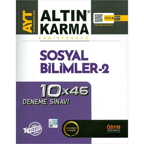 Altın Karma AYT Sosyal Bilimler 2 10x46 Deneme Sınavı