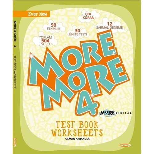 Kurmay ELT More and More English 4 Worksheets Test Book