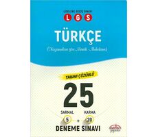 Editör LGS 8.Sınıf Türkçe Çözümlü 25 Deneme Sınavı